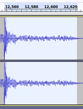 Waveform of the latency test on Windows 10